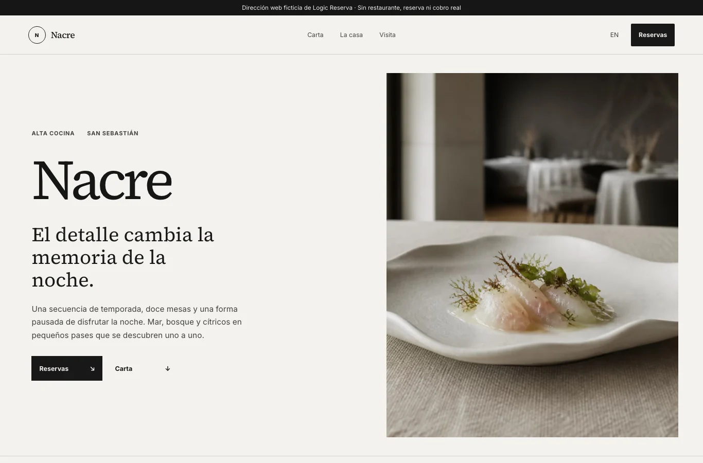 Nacre · Alta cocina